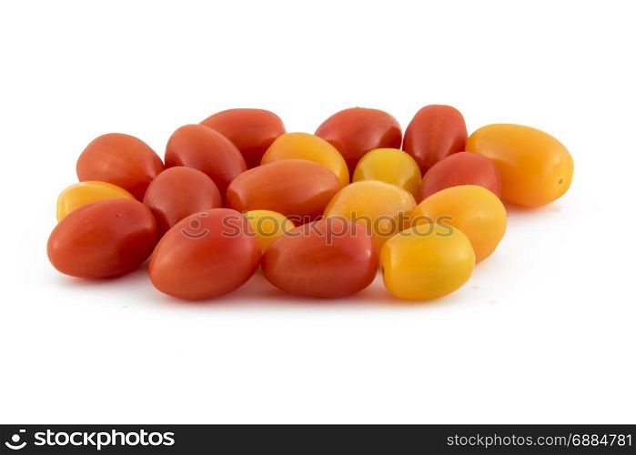 Cherry tomatoes isolated on white background photo. Beautiful picture, background, wallpaper