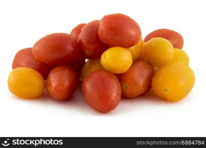 Cherry tomatoes isolated on white background photo. Beautiful picture, background, wallpaper