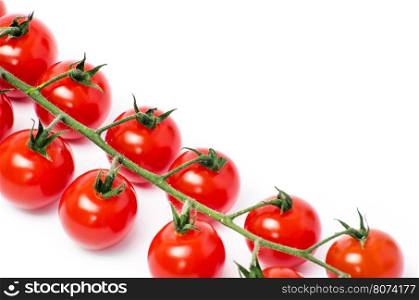 Cherry tomatoes on white
