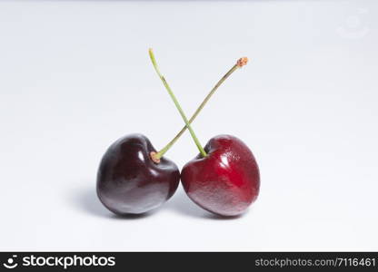 Cherry white background