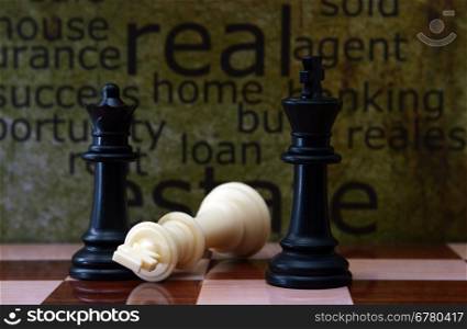 Chess and real estate concept