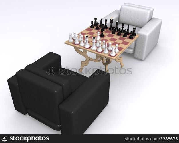 chess. black and white