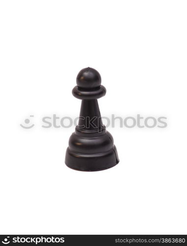 Chess black pawn isolated on white background