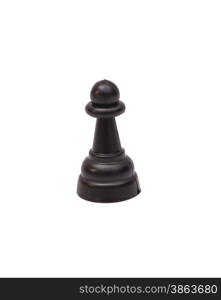 Chess black pawn isolated on white background