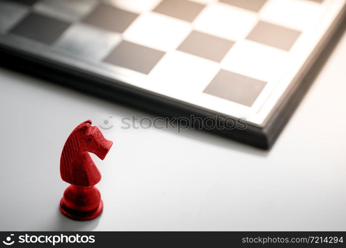 Chess business concept, leader teamwork & success