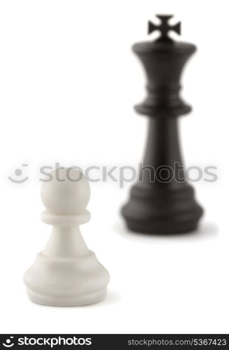 Chess combination - white pawn against black king