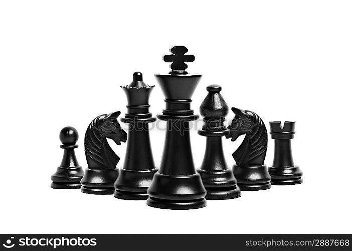 Chess figures isolated on a white background