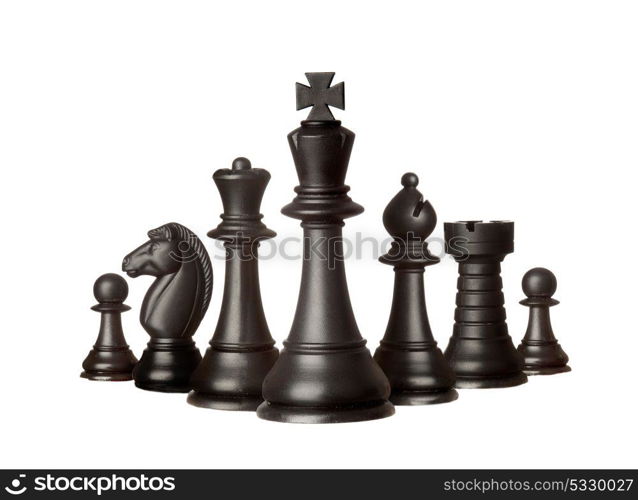 Chess figures isolated on a white background