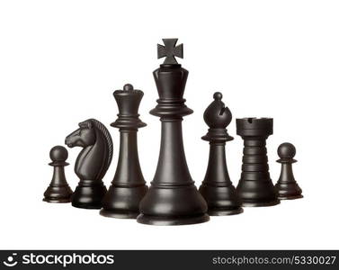 Chess figures isolated on a white background