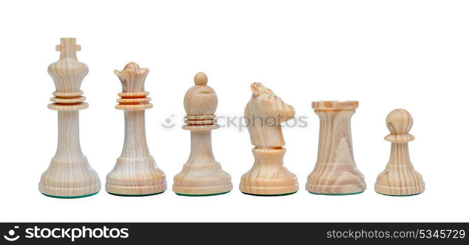 Chess figures isolated on a white background