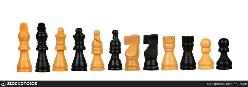 Chess figures isolated on a white background