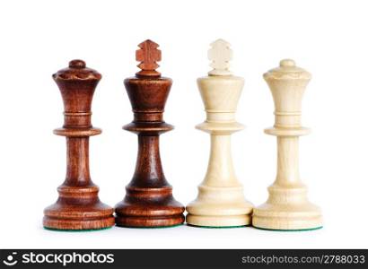 Chess figures isolated on the white background
