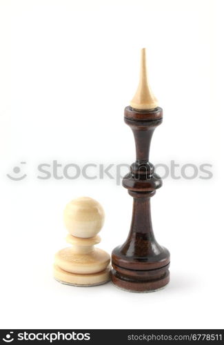 Chess game figures isolated on white