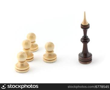 Chess game figures isolated on white
