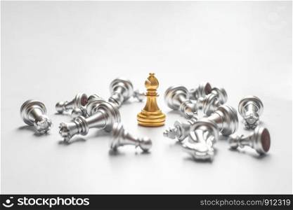 Chess game win, Business success concept