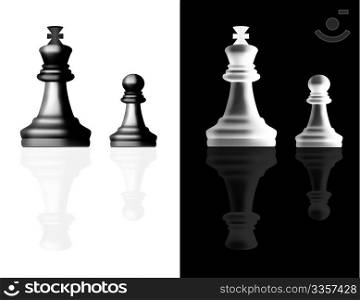 Chess reallistic pieces vector