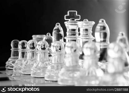 Chess team on black