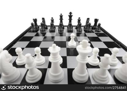 Chess.The first movement white. A logic board game