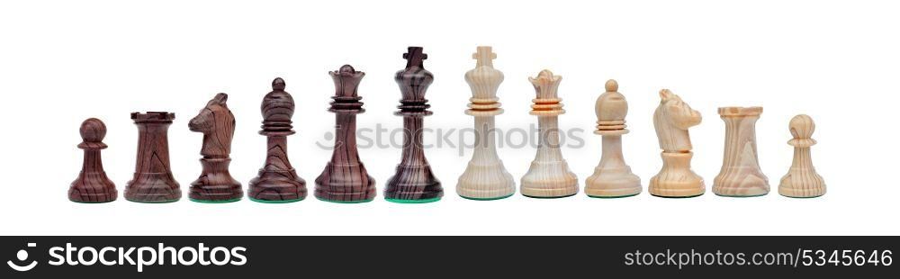 Chessmen isolated on a white background