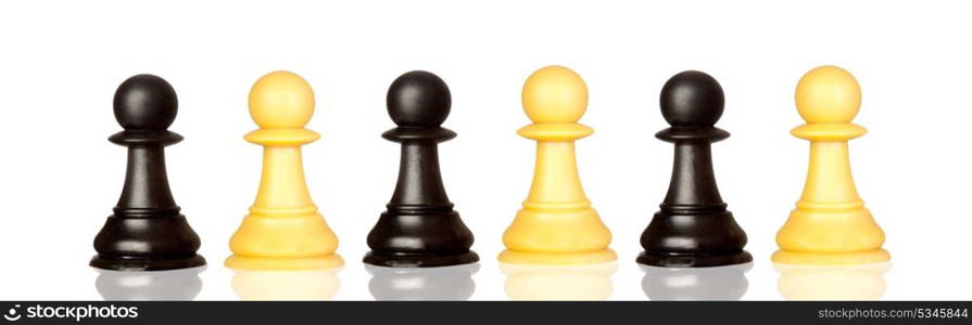 Chessmen isolated on a white background