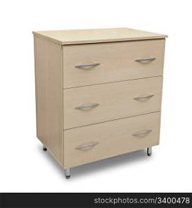 chest of drawers isolated on a white background
