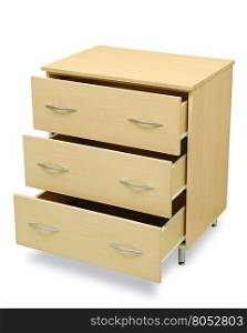 chest of drawers isolated on white