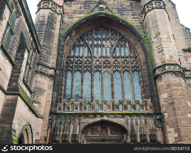 Chester Cathedral in Chester. Chester Anglican Cathedral church in Chester, UK