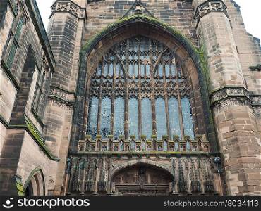 Chester Cathedral in Chester. Chester Anglican Cathedral church in Chester, UK