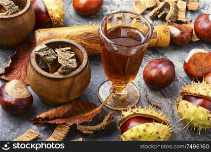 Chestnut and its ingredients in traditional medicine.Herbal medicine.. Chestnut in herbal medicine