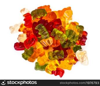 Chewing marmalade in the form of bears Studio Photo. Chewing marmalade in the form of bears