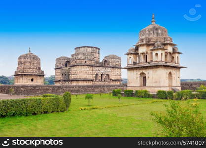 Chhatris or Cenotaphs are dome shaped structure built in 17th century for a long memory about raja of Orchha city.