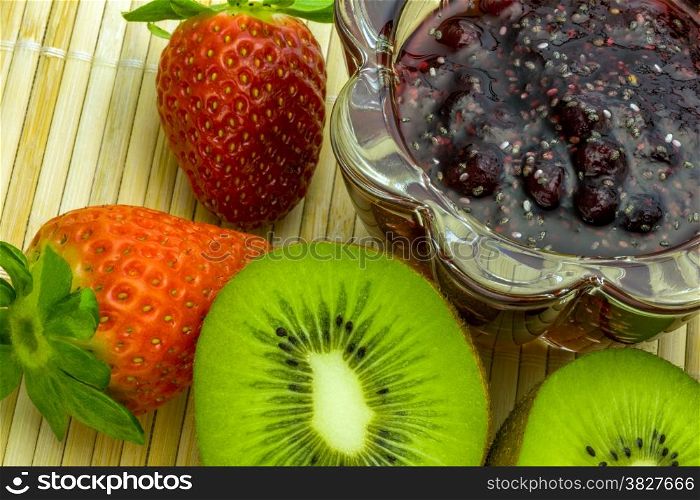 Chia-Jam-20. Jam from fresh fruits with chia seeds