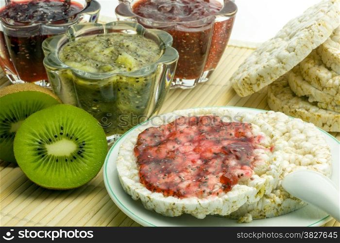Chia-Jam-5. Jam from fresh fruits with chia seeds