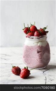 Chia seed pudding with strawberry