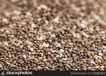chia seeds close-up with a shallow depth of field