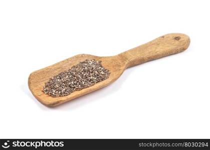 Chia seeds on spoon