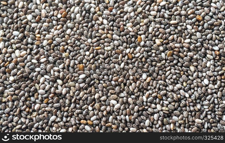 Chia seeds: top view