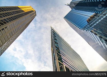 Chicago city skyscrapers in Illinois United States