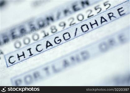 Chicago O&acute;Hare Boarding Pass