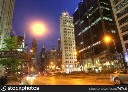 CHICAGO, US, JUL 7: POV of downtown Chicago in Chicago, US in July 7, 2017.