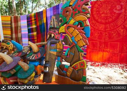 Chichen itza Mayan handcrafts and serapes in Yucatan Mexico
