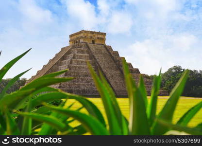 Chichen Itza pyramid El Templo Kukulcan temple in Mexico Yucatan