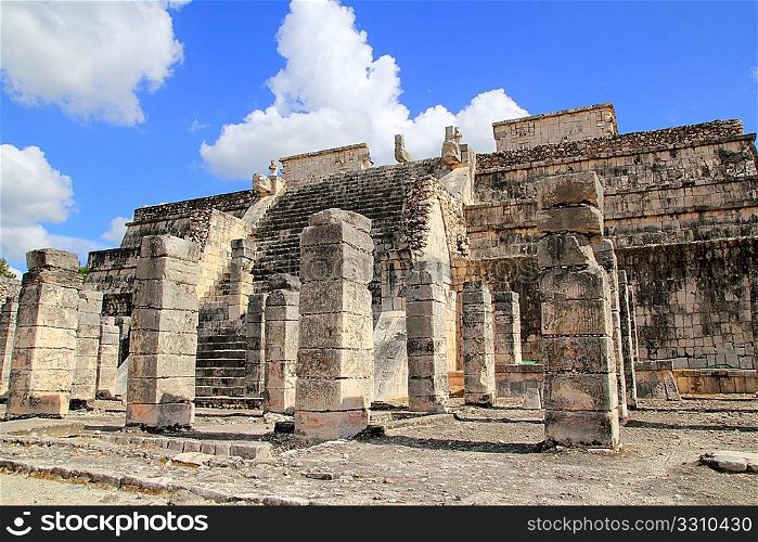 Chichen Itza Warriors Temple Los guerreros Mexico Yucatan