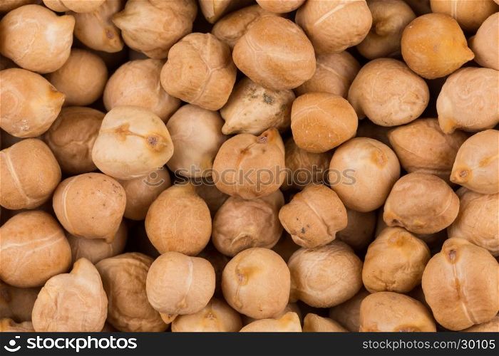 Chick-pea beans for background. Close up shot