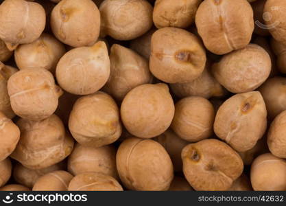 Chick-pea beans for background. Close up shot