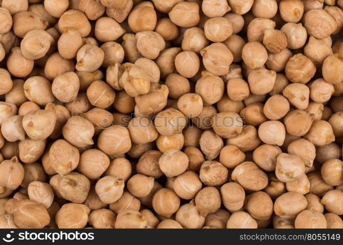 Chick-pea beans for background. Close up shot