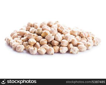 chick-pea heap isolated on the white background