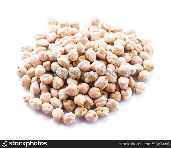 chick-pea heap isolated on the white background