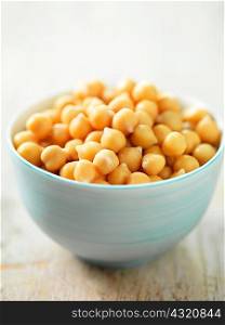 Chick peas in white bowl