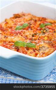 chicken baked with vegetables
